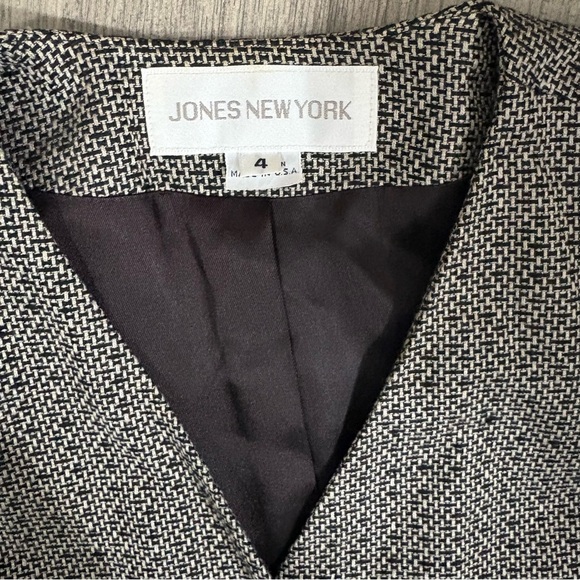 Vtg Jones New York Dress Coat Women’s Size 4 Brown Fleck Tweed Overcoat Made USA - Picture 3 of 12